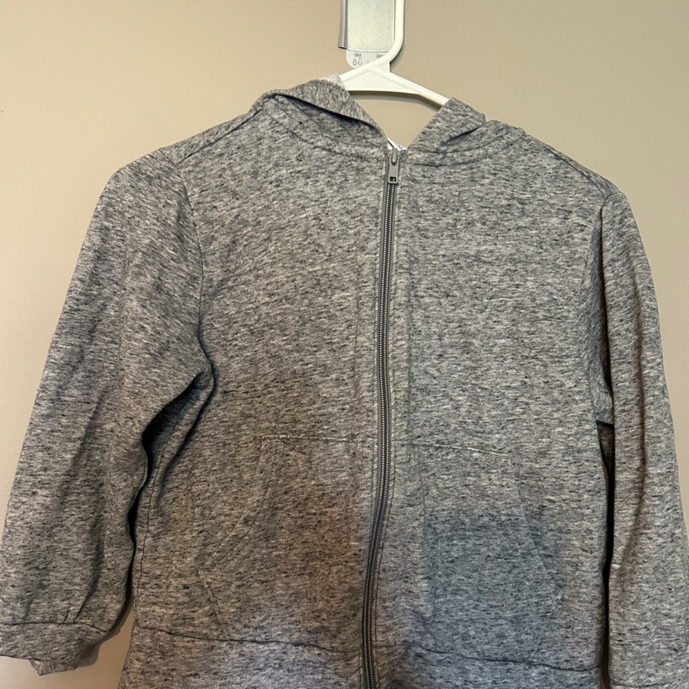 Old Navy Heather Gray Kids Zip-Up Hoodie